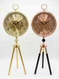 Vintage Gear Tripod Table Clock